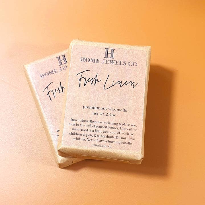 Home Jewels Co - Wholesale Wax Melt - Fresh Linen Scented Soy Wax Melts - Plastic-Free1