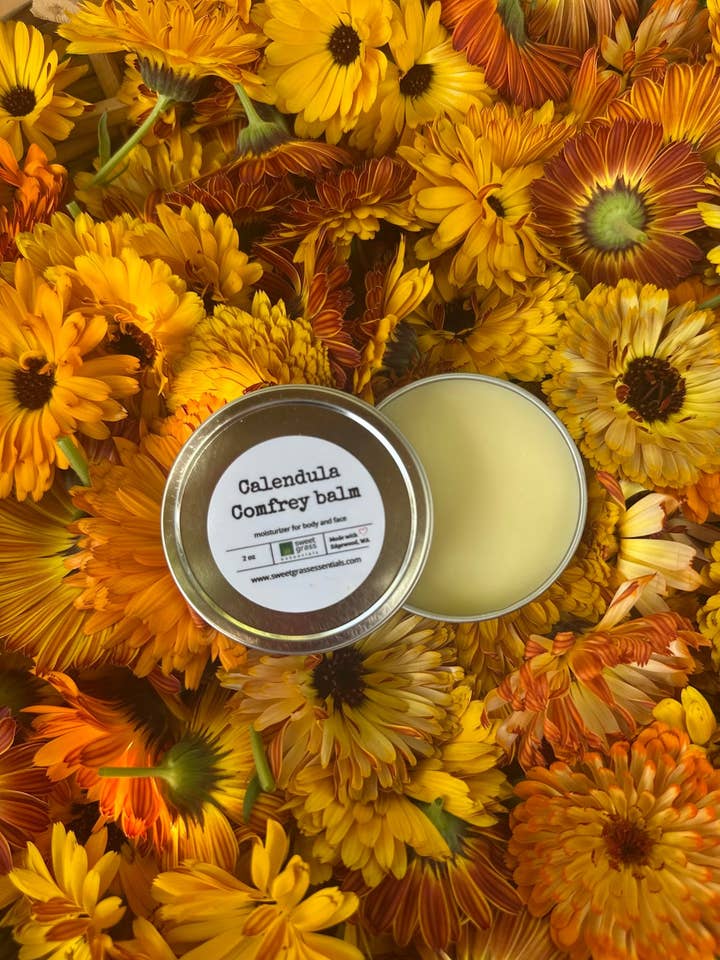 Calendula Comfrey Balm for wholesale by Sweet Grass Essentials