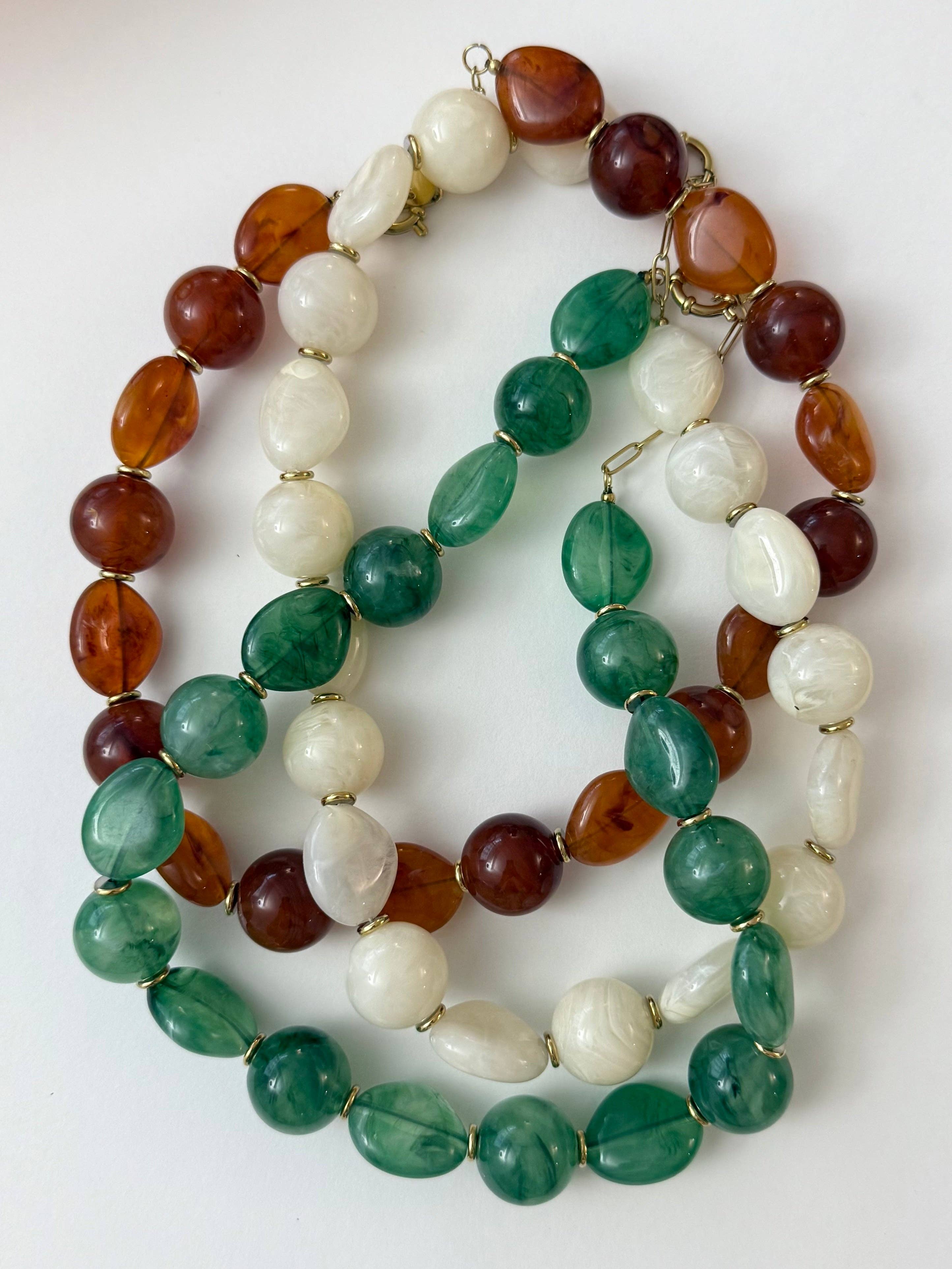 A.B. Paris - Wholesale Beaded/Pearl Necklace - Bali resin necklace - several colors available7