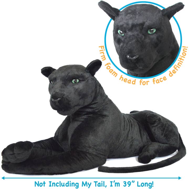 VIAHART Toy Co. - Wholesale Stuffed/Plush Toy - Kids & Baby - Pana The Black Panther | 42 Inch Stuffed Animal Plush