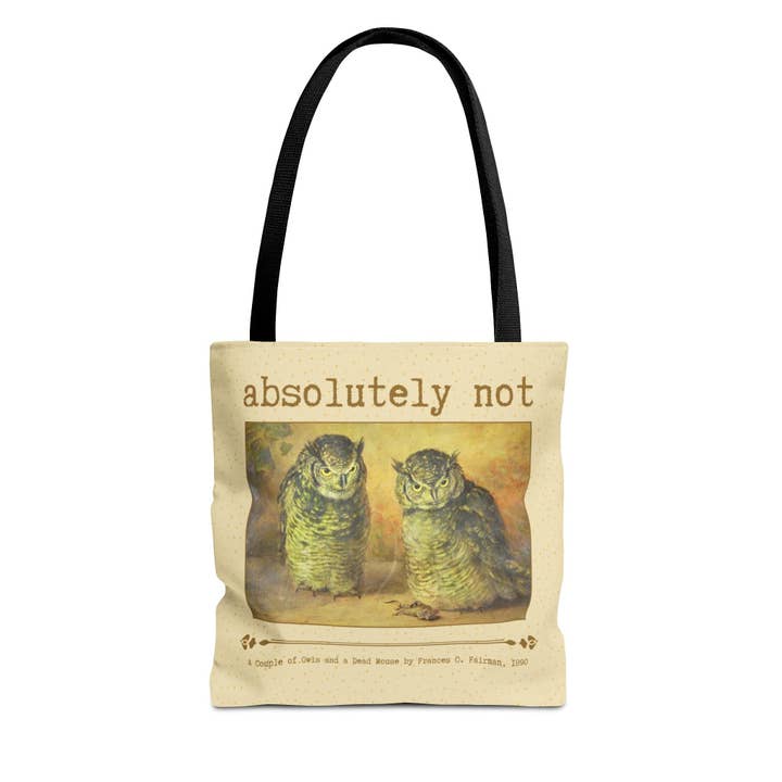 Absolutely Not Funny Art History Tote Bg for Animal Lover for wholesale by Opal and June