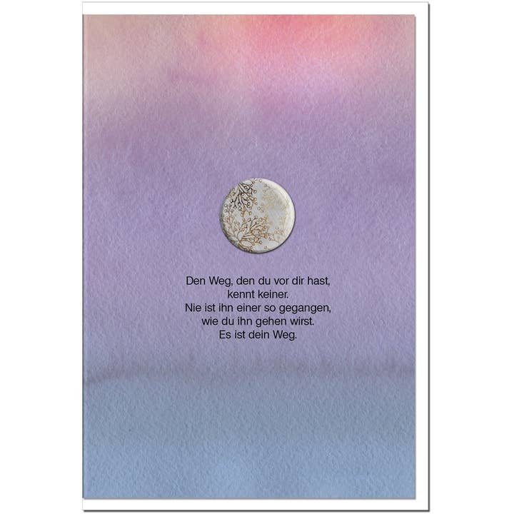 metALUm rouwkaart B6 met 3D-decoratie – Motief Levensweg – Het is jouw weg voor wholesale door metALUm