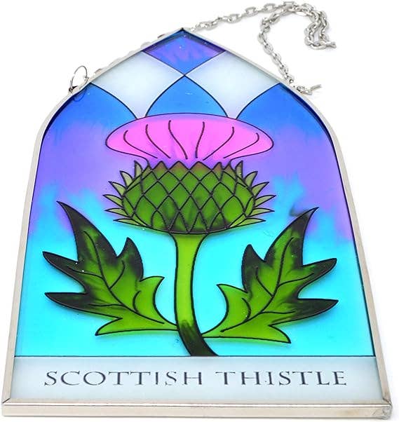 Dublin Gift Company – wholesale Suncatcher – Scottish Thistle Gothic Panel2