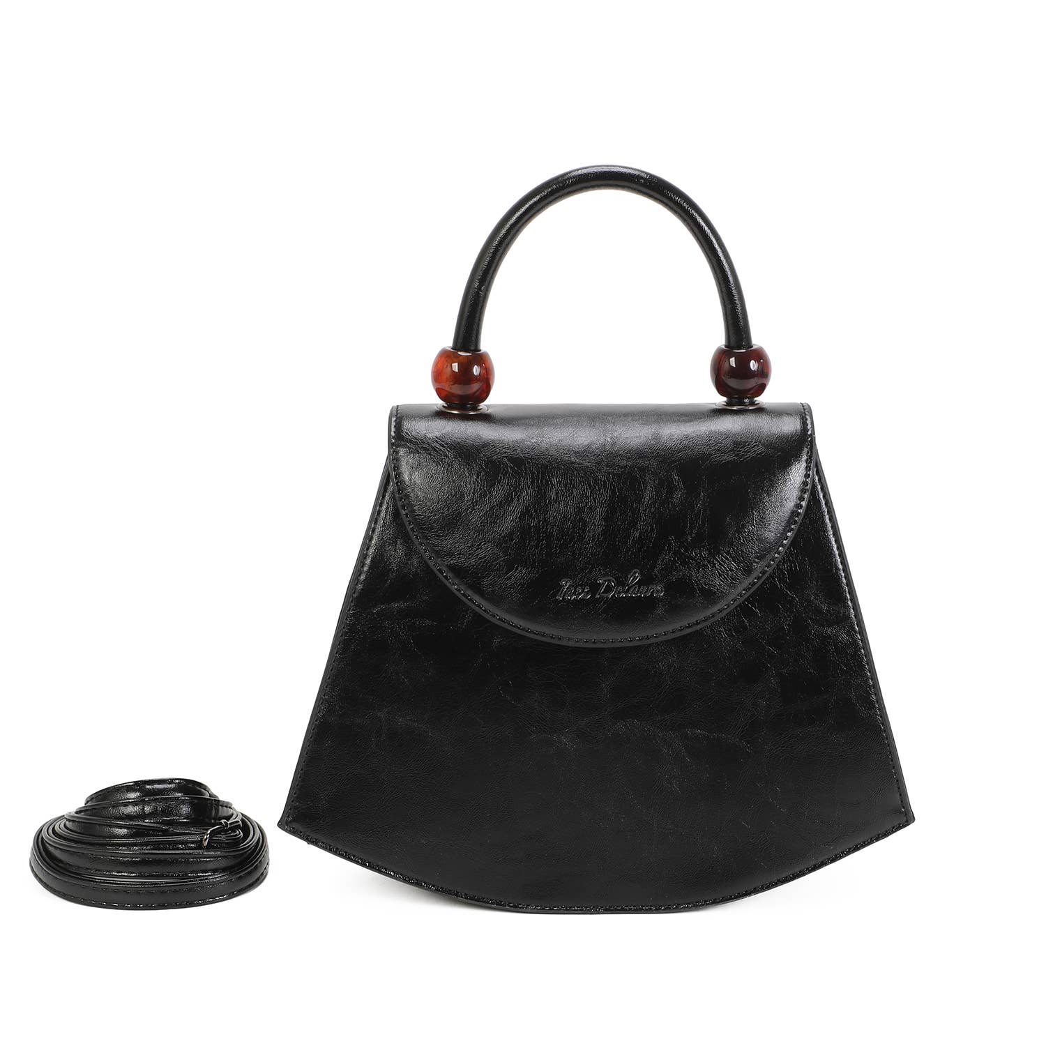 INES DELAURE - Wholesale Top Handle Bag - Women's - Handbag with magnetic flap0