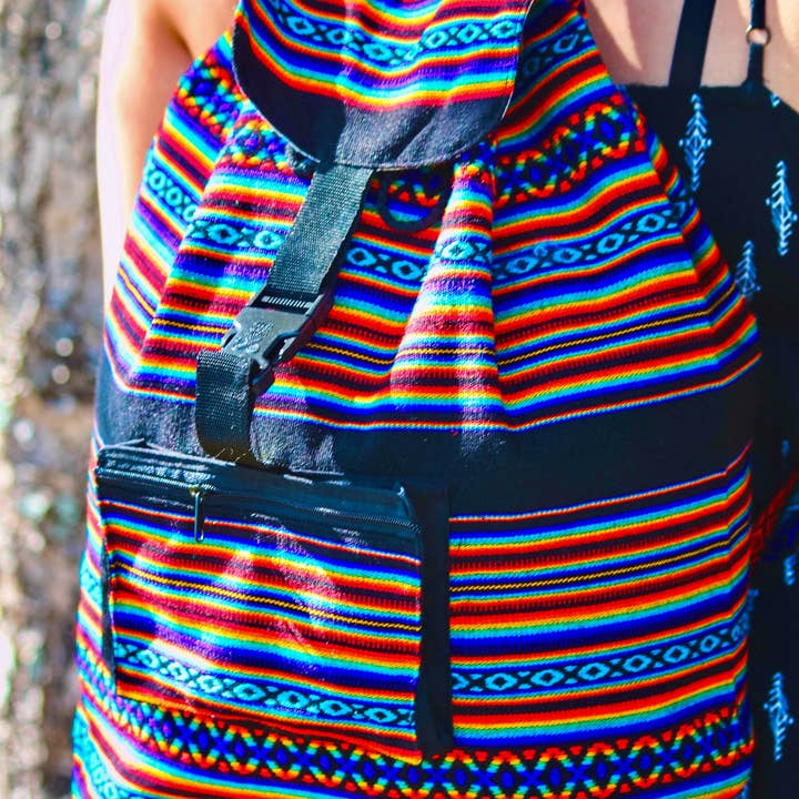 Pichincha - Wholesale Backpack - Women's - Large Tribal Striped Peruvian Backpack
