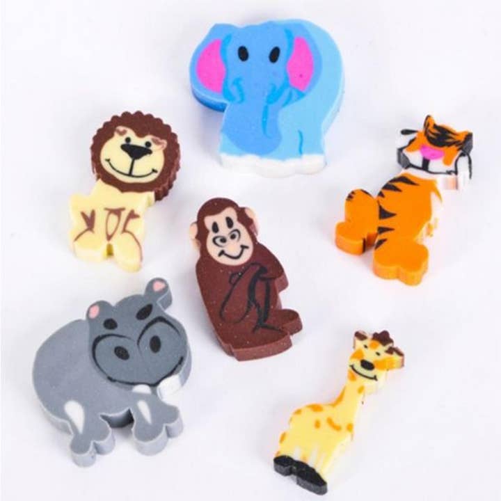Pagdee Kids Juniors – Großhandel Radiergummi – Kinder – Mini-Zoo-Tier-Radiergummi für Kinder - Sortiert