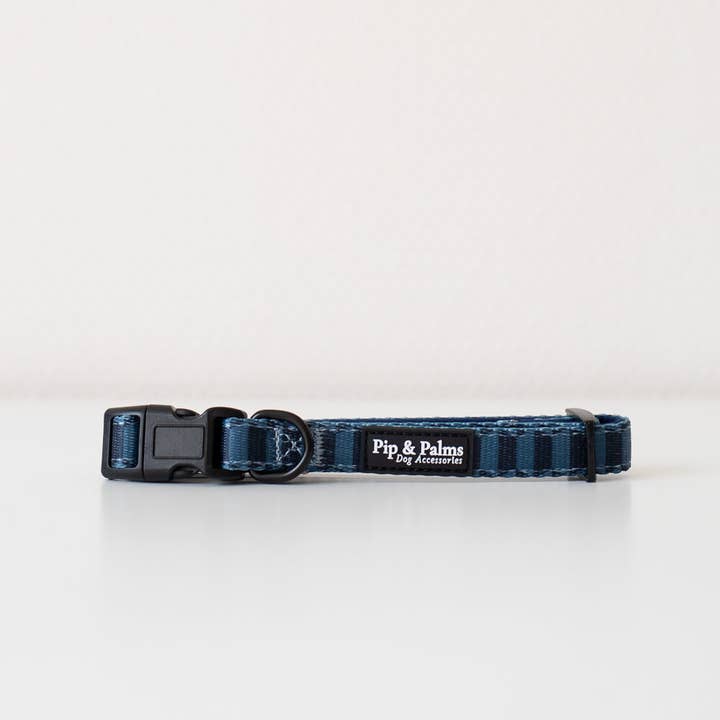 Dog Collar Shades of Blue for wholesale by Pip and Palms