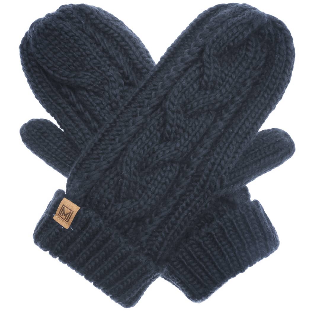 Fashion City - Wholesale Mittens - Women's - Winter Gloves Cable Knit Mittens with Fleece Lined17