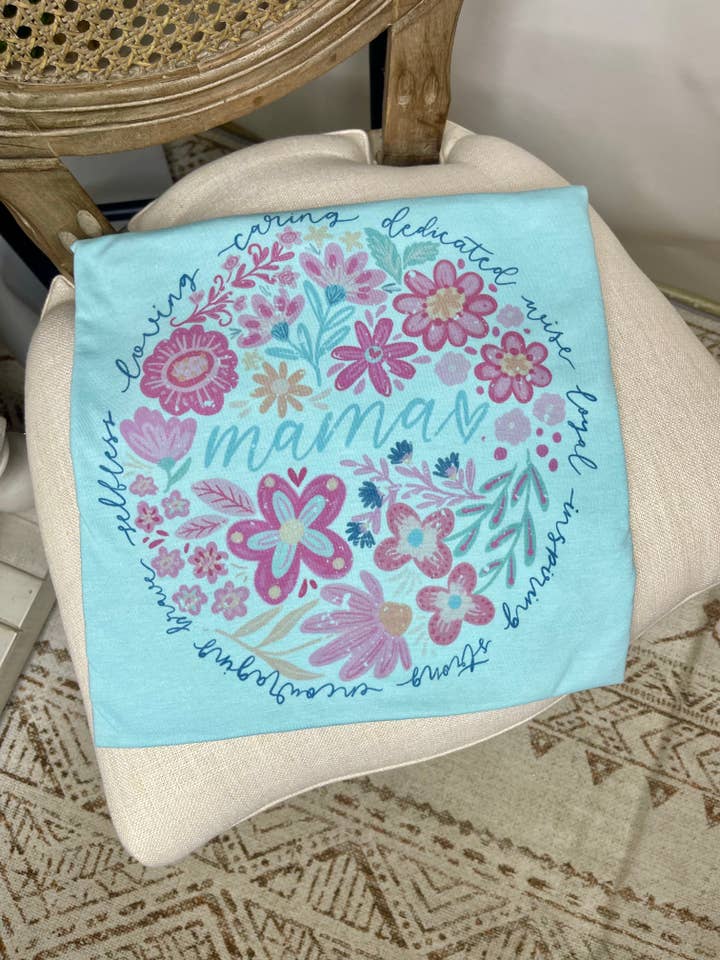 Tultex Ice Blue Mama (Sublimation T-Shirt) for wholesale on Faire