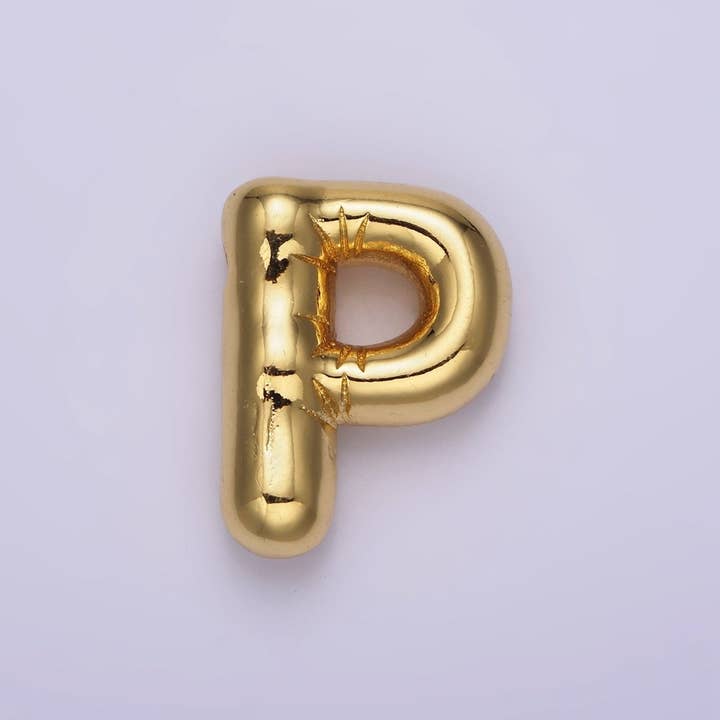 Aim Eternal - Wholesale Individual charm/pendant - 14K Gold Filled 20mm Chubby Balloon Initial Letter Pendant | A1067-A107915