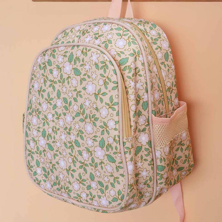 A Little Lovely Company - Wholesale Backpack - Kids - Kids backpack insulated front compartment: Blossoms-pink4