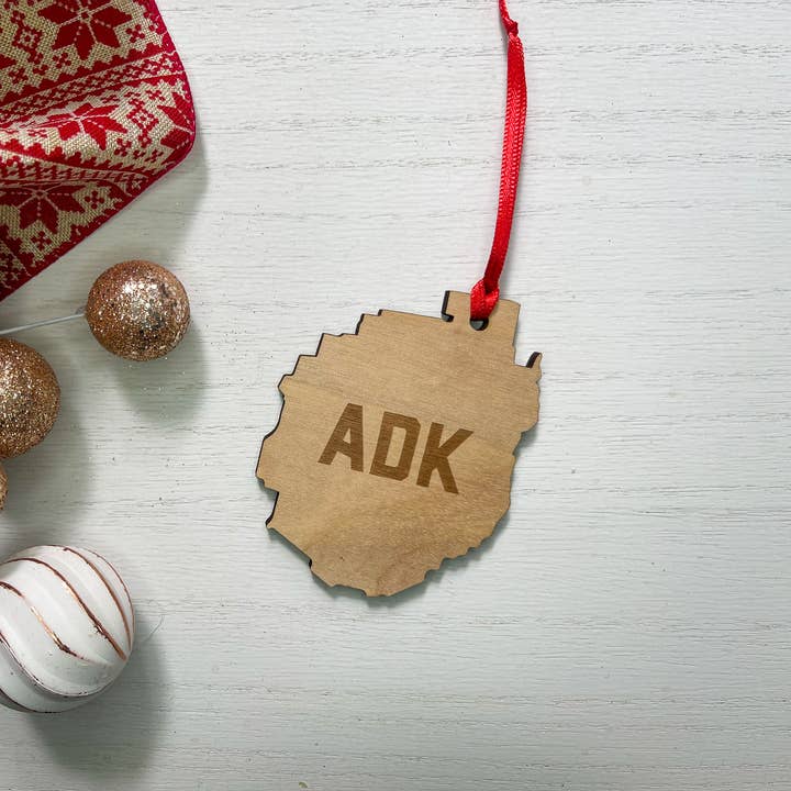 Almost Local - Wholesale Ornament - ADK Adirondacks Upstate Wood Ornament0