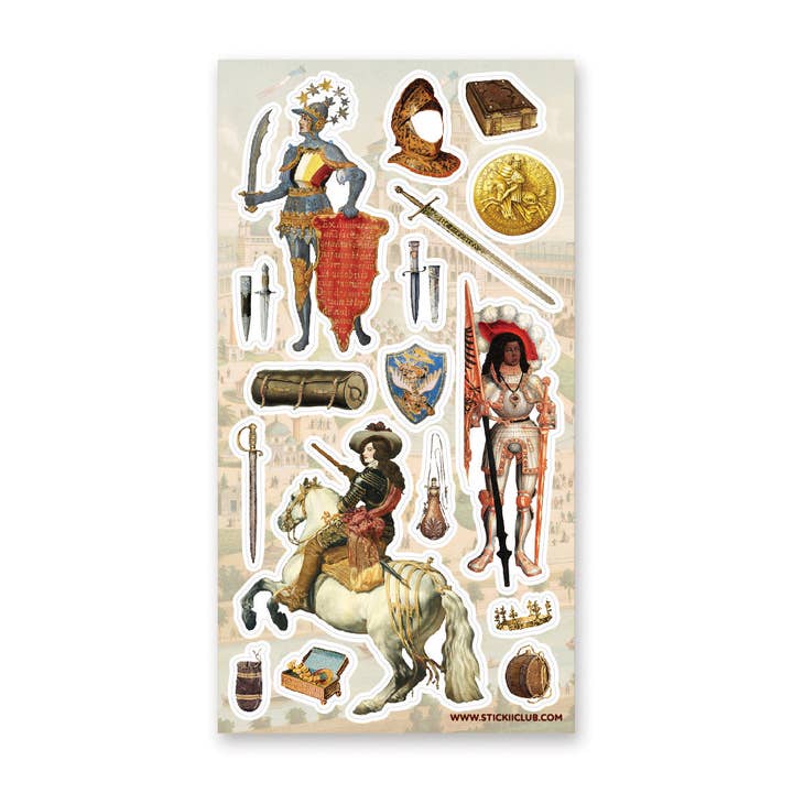 Noble Knights Sticker Sheet for wholesale by STICKII