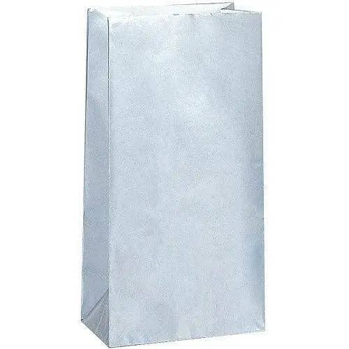 Party Expo, LLC - Wholesale Party Favor Bag/Box - Paper Party Bags -Silver Metallic0