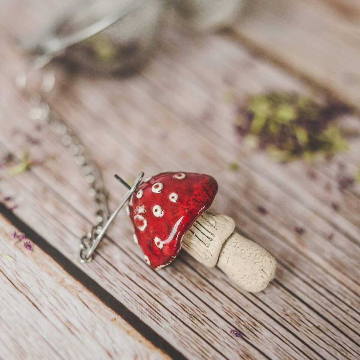 Danutė Murauskienė – wholesale Tea strainer/infuser – Tea infuser with red amanita mushroom3