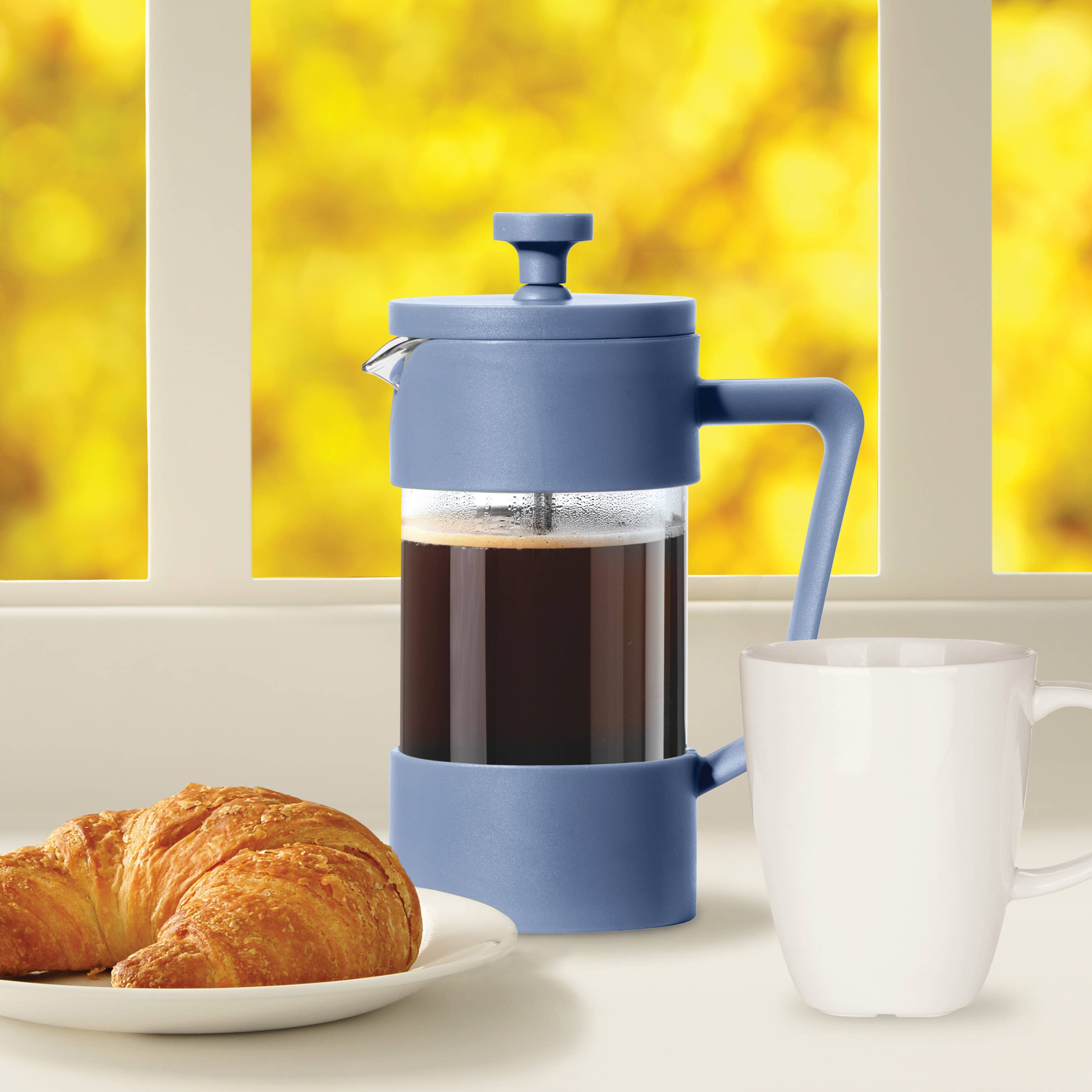 Oggi - Vendita all'ingrosso Caffettiere French press - Caffettiera a stantuffo 3 tazze (350 ml, 12 oz) Blu4