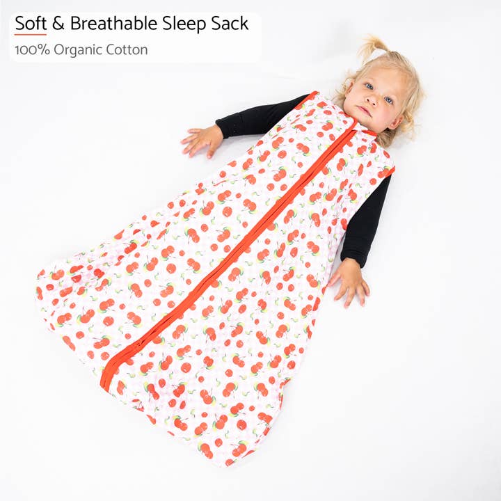 LollyBanks - Wholesale Sleepsack - Baby - Cherry on Top Baby Sleep Sack, 100% Organic Cotton1