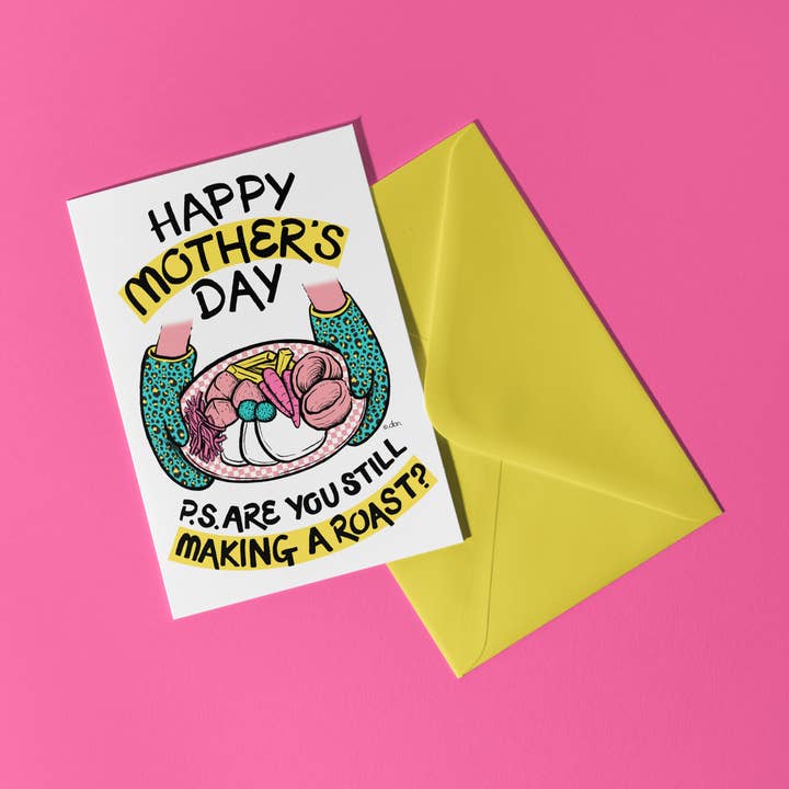 Muttertag Sonntagsbraten A6 Grußkarte für den Großhandel von Don Design