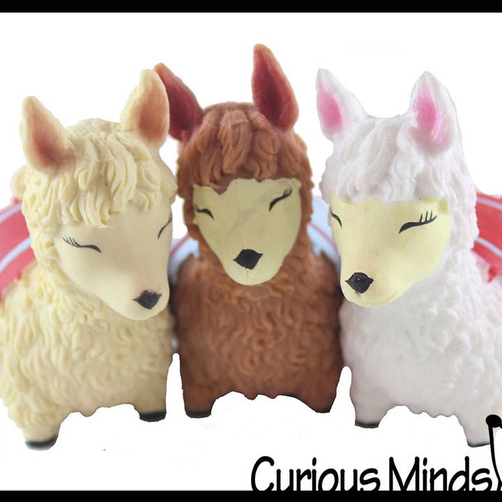 Curious Minds Toys - Wholesale Squishy Toy - Kids & Baby - 1 Sand Alpaca Llama - Sand Filled Squishy - Moldable Sensor1