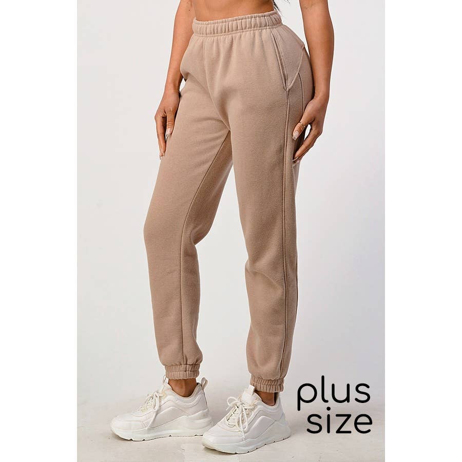 Lime All the Time – wholesale Joggingbyxor - Dam – Mjuk fleece-joggingbyxa i plusstorlek8