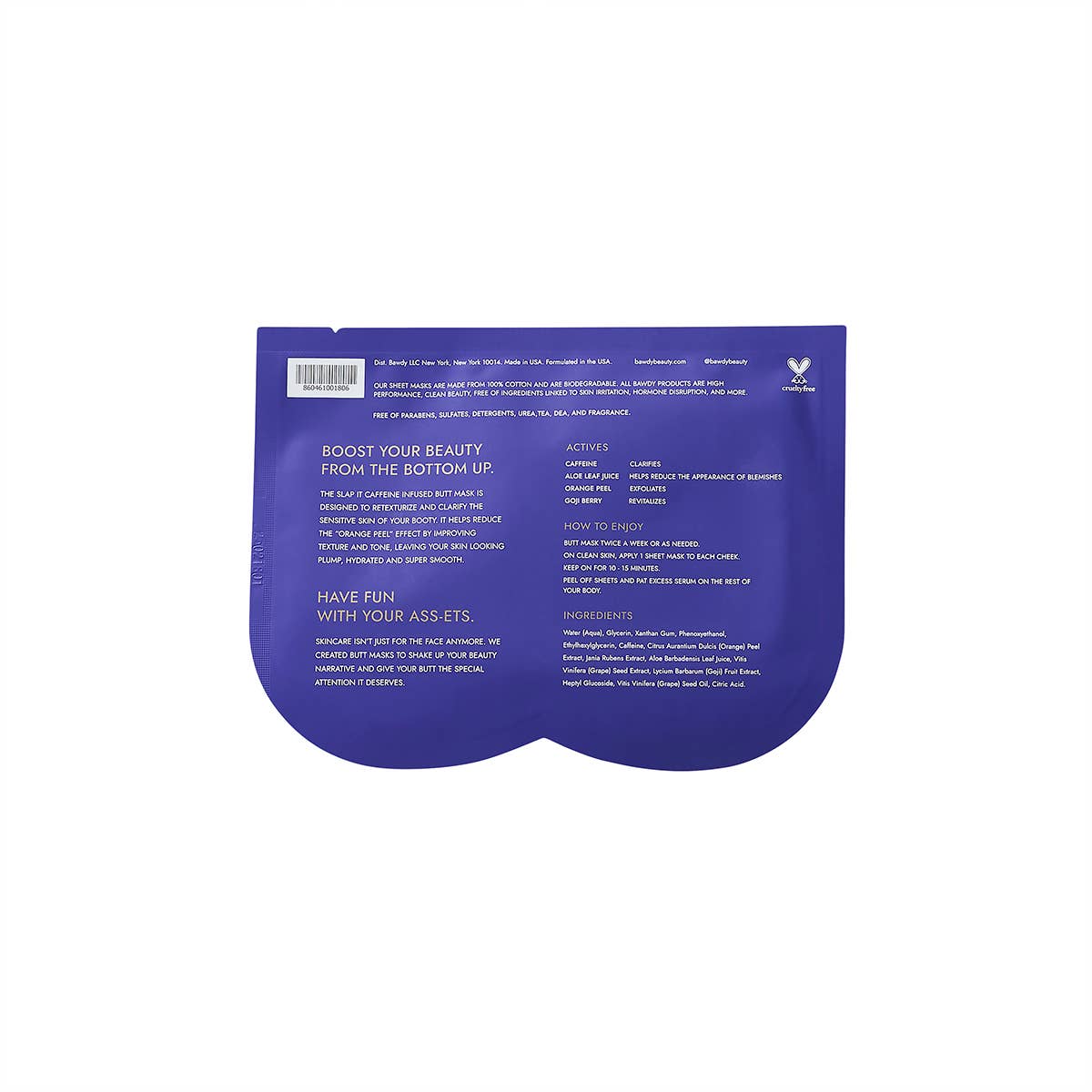 Bawdy - Wholesale Skincare Face Mask - Slap It Caffeine Retexturizing Butt Mask 3