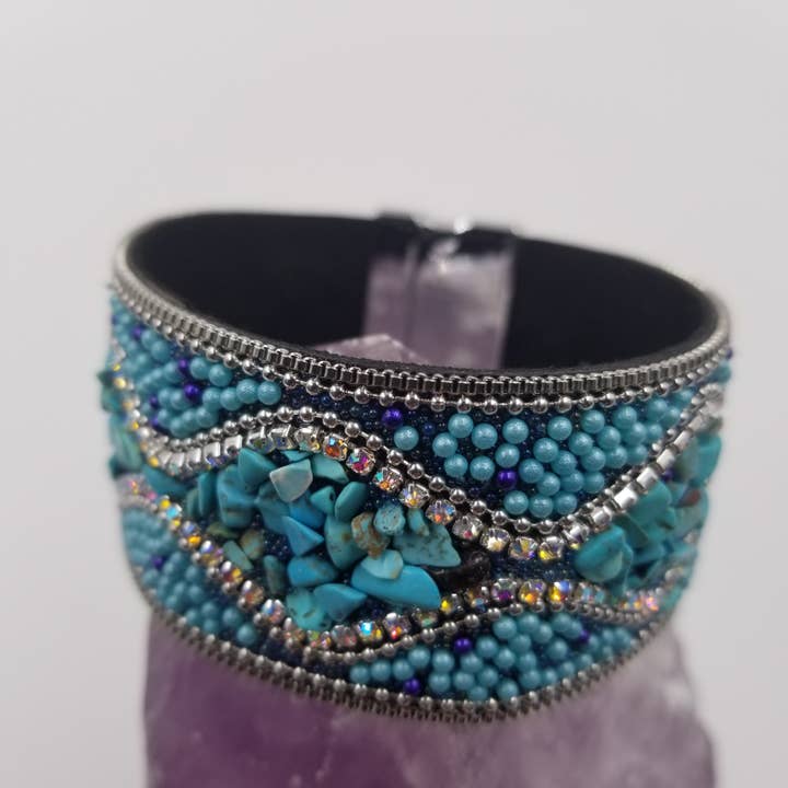 Pulsera de piedra natural con cierre magnético para venta al por mayor de magnolia jewelry