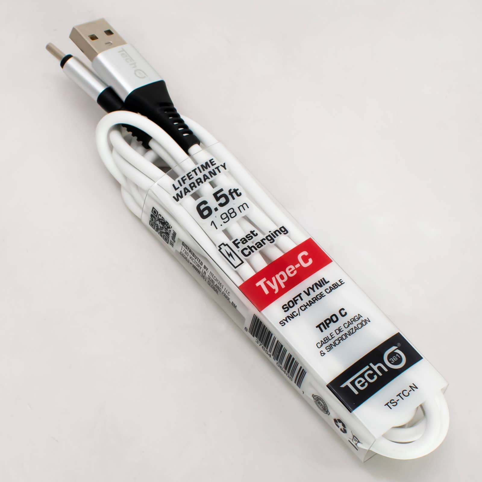 iTech361 - Wholesale Charging Cable - TYPE C FAST CHARGE CABLE 6.5FT/2M, ASSTD COLORS2