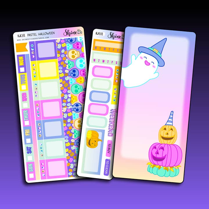 Pastell Halloween Hobonichi Weeks Planerarkit för wholesale av Shine Sticker Studio