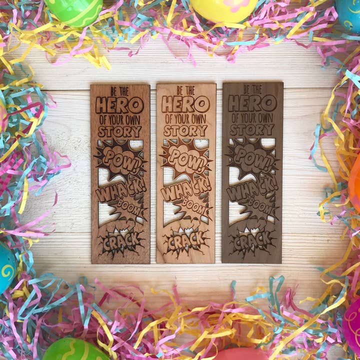 Comic Book Hero Bookmark for wholesale by The Cottonseed Marketplace