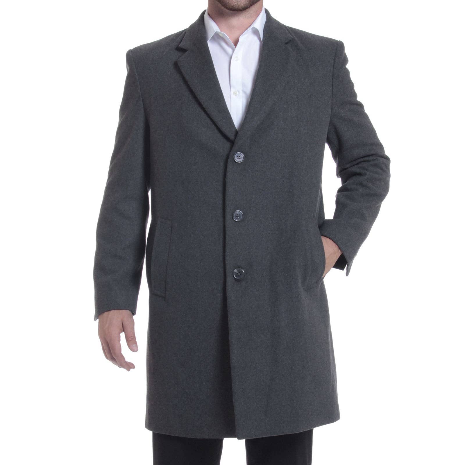 Alpine Swiss - Wholesale Trench Coat - Men's - Luke Wool Mens Tailored 37 Walker Jacket Top Coat Car Coat O6