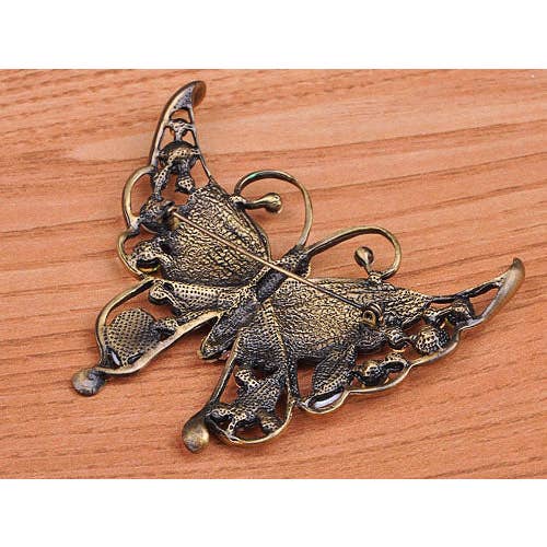 AK Brand - Wholesale Brooch - Antique Green Enamel Opal Butterfly Insect Brooch Pin5