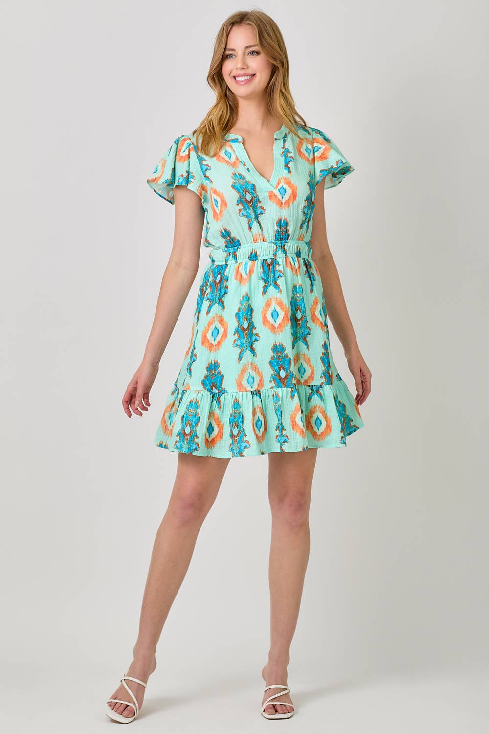 Mystree – Engroshandel Kjole - Dame – 61021 Trykt Dobbel Gauze Kjole14