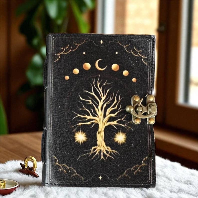 Leatherooze - Wholesale Journal/diary - Tree of Life Leather Grimoire Journal- Blank Book of Shadows4