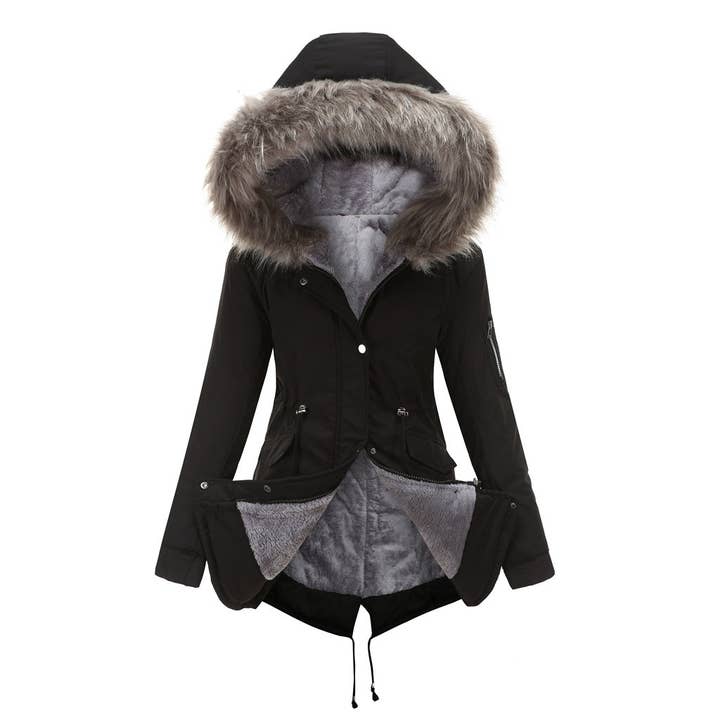 Marayn - Wholesale Coat - Women's - Warm Hooded MidLength Padded Parka Coat Winter 202560
