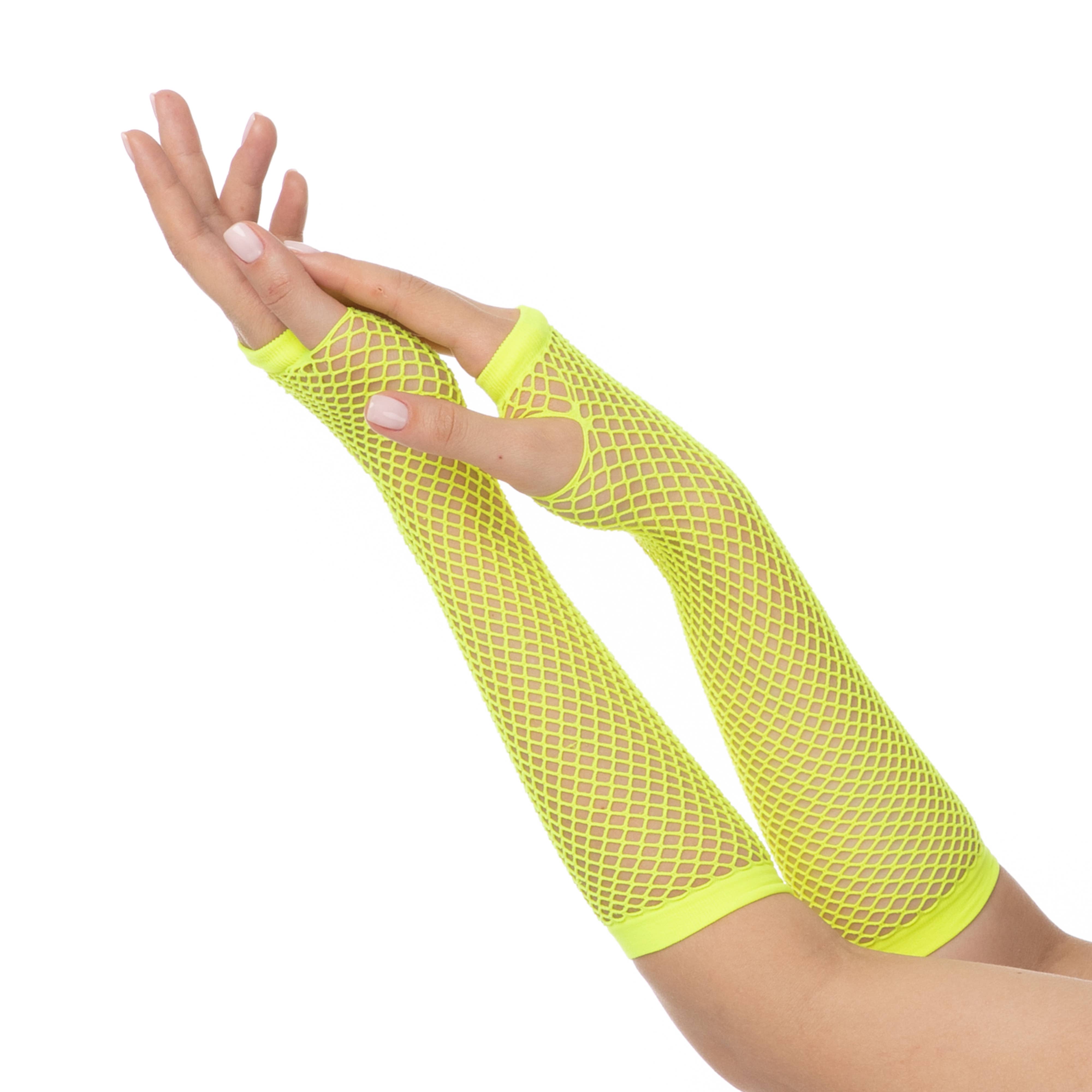 Stylex Party - Wholesale Gloves – Women's - Fishnet Gloves 1980s Rave Hen Party Neon Fancy Dress Costume9