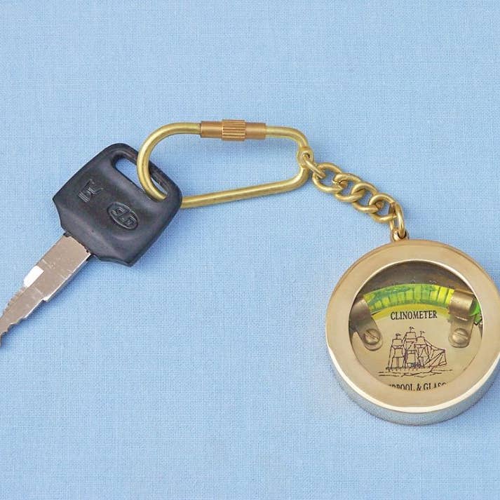 Hampton Nautical - Wholesale Sleutelhanger - Uniseks - Massief messing clinometer level sleutelhanger 5"