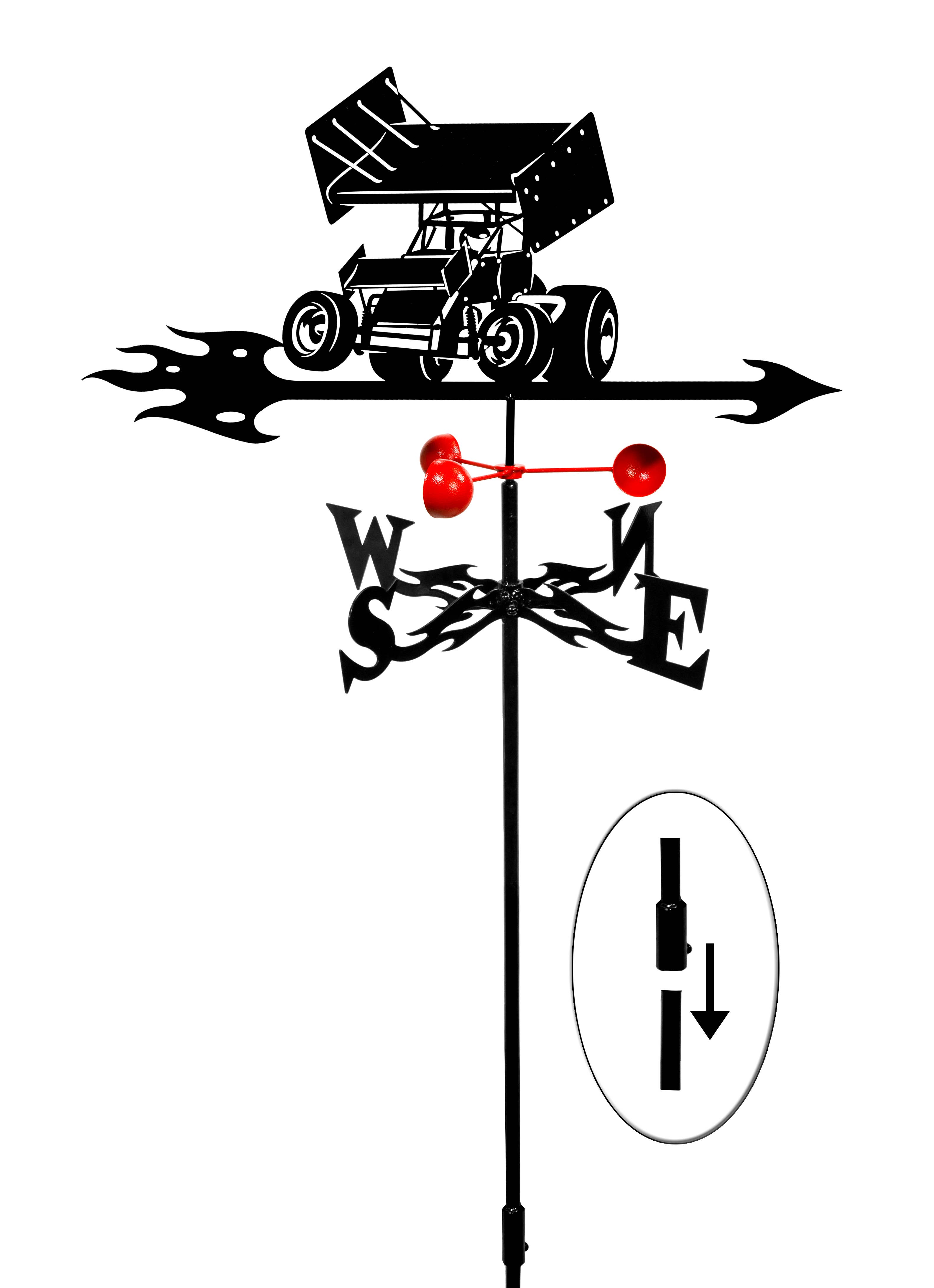 SWEN Products - Wholesale Windspinner/windspel - Farrell-serie FARRELL - SPRINT CAR Weathervaan1