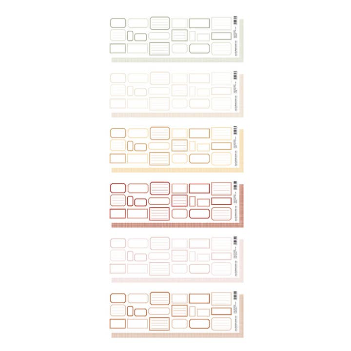 HERBARIUM 6-COLOR udstanset etiketsæt for engroshandel hos Florilèges Design