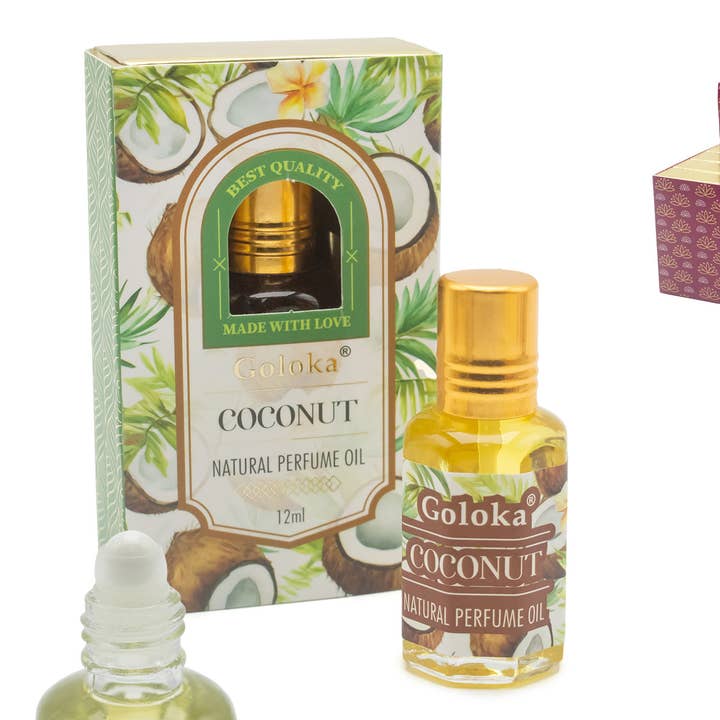 Nat. Perf. Oil Goloka Coconut 12 ml (3 units) for wholesale by Esoterica Arte