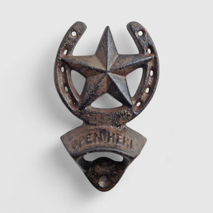 Iron & Blossom - Wholesale Bottle/wine opener - Cast Iron Star Bottle Opener Western Bar1