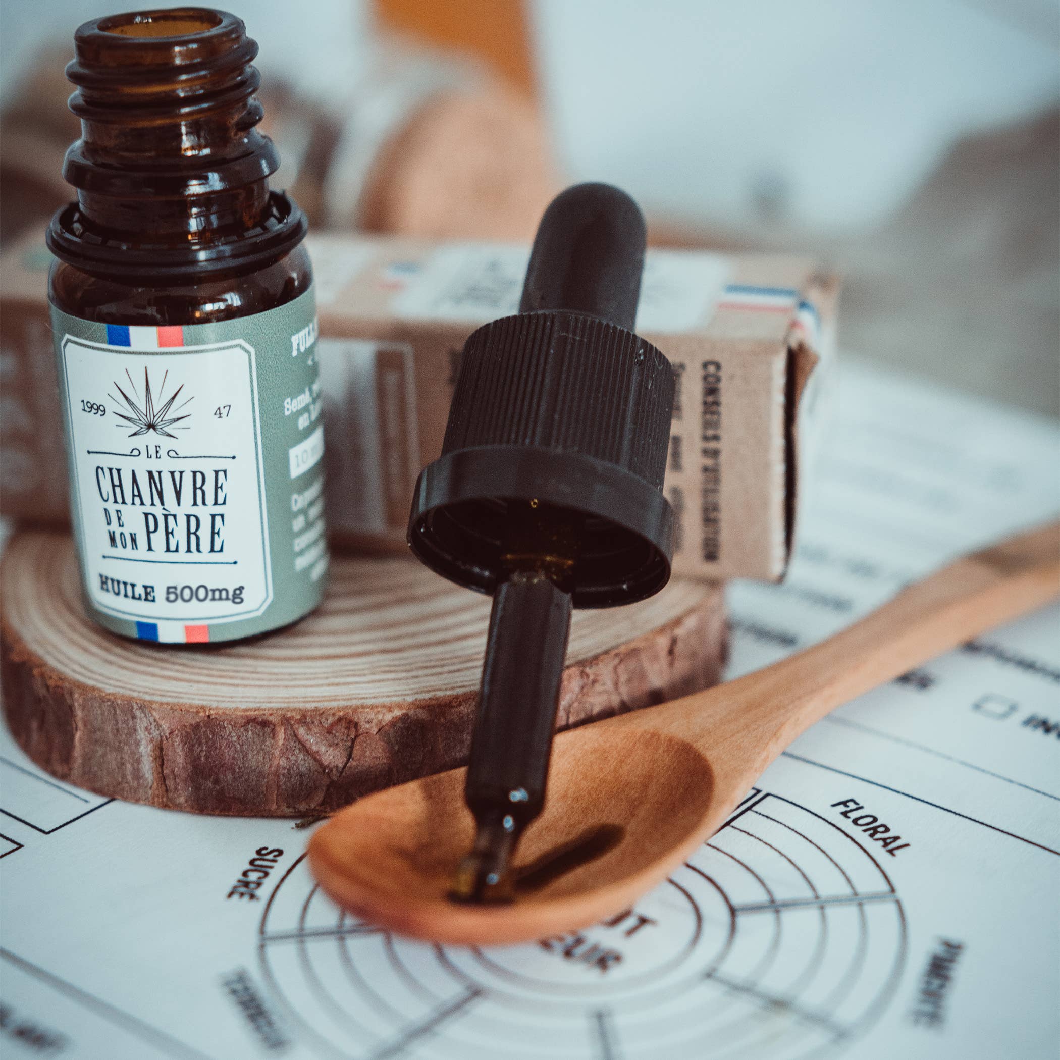 Le Chanvre de Mon Père - Wholesale Oral Supplement/Vitamin - Stress sleep and pain oil 500mg1