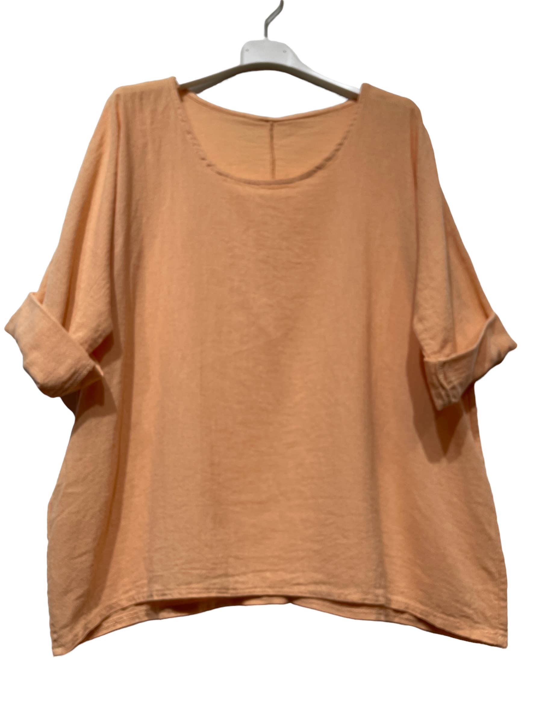 LINEN & COTTON HOUSE – Engroshandel T-shirt – til kvinder – Crop-top i bomuld og hør, bedst sælgende model 101146