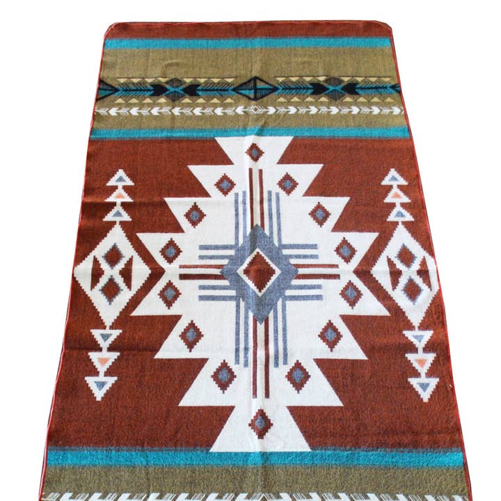 Inca Alpaca Blend reisdeken - Roest voor wholesale door Little Amigos South America