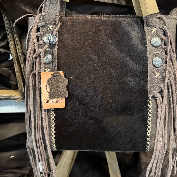 Broads Market - Wholesale Crossbody Bag - Women's - Fringe Studded Handbag Purse BA2069