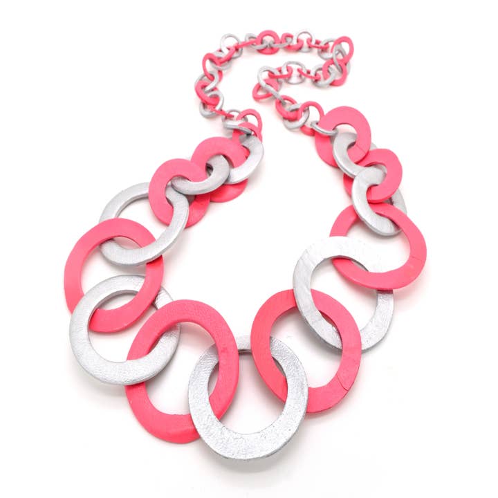 Nusantara Inc. - Wholesale Link & Chain Necklace - STUDIO 54 Leather Circle Necklace-9741614