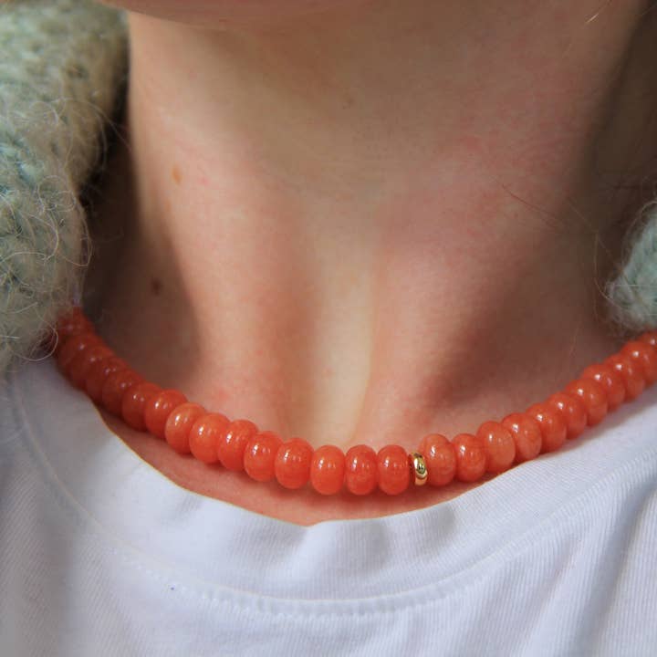 Wear Loulu - Wholesale Pendant/Charm Necklace - Spritz! Necklace in Aperol0