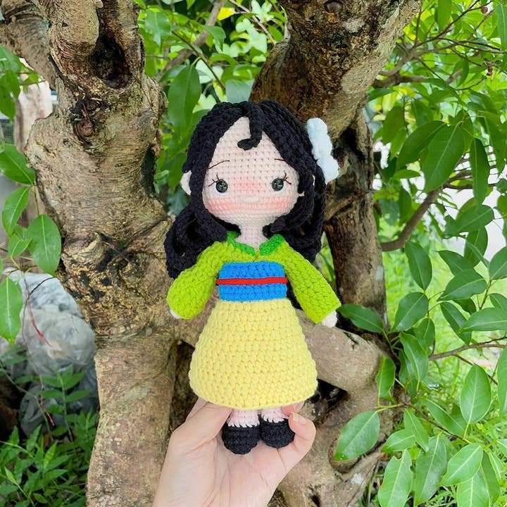 Anh2 LTD - Wholesale Doll - Kids - Set of 12 Crochet Princess Dolls, Handmade Gift for Girls