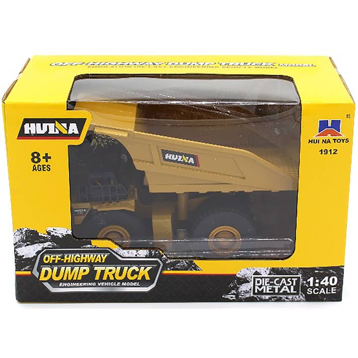 Dump Truck Static Die-Cast Model in Window Box - 1:40 Scale for wholesale by Texas Toy Distribution