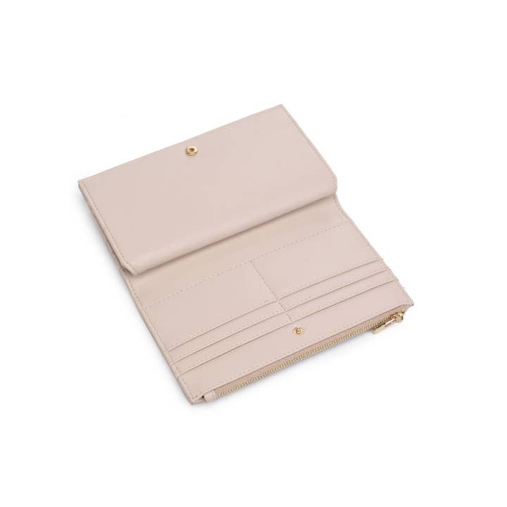 Moda Luxe - Vente Portefeuille – femme - Portefeuille Thalia en cuir végan tressé avec fermeture à bouton-pression et zip14