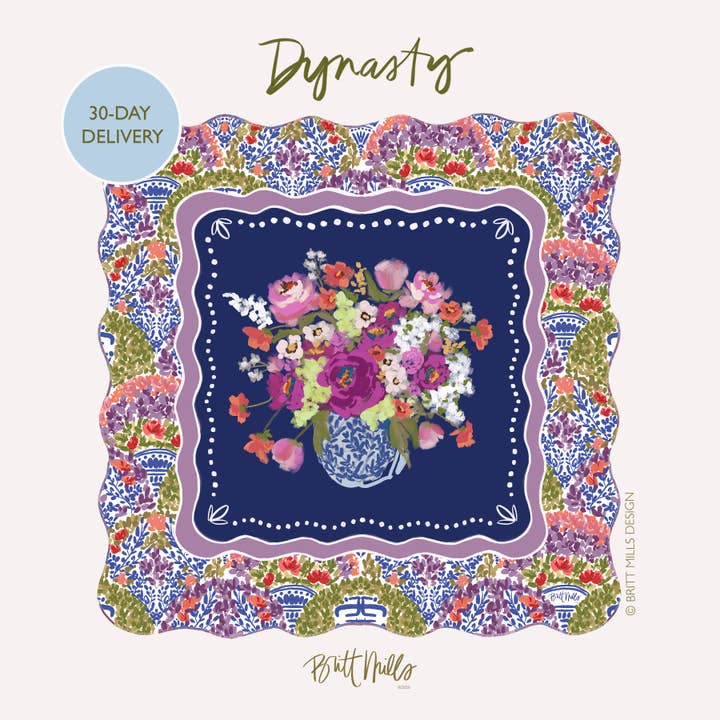 Britt Mills Design - Wholesale Decorative Tabletop Object - Britt Mills Mahjong Mats - MULTIPLE PRINTS (Non-Neoprene)1